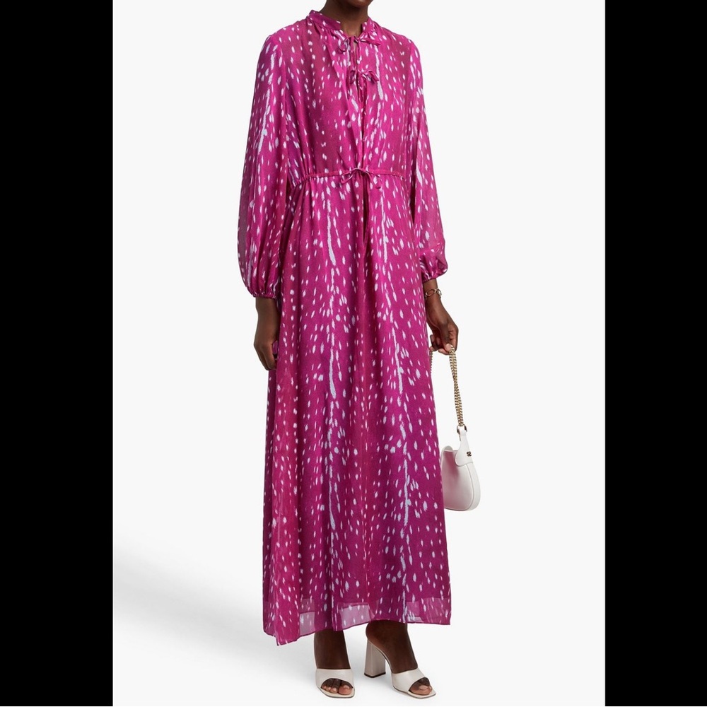 DIANA VON FURSTENBERG Fabien cutout printed georgette maxi dress